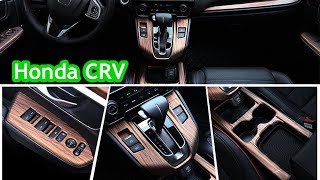 Modify 2017 2018 2019 Honda CRV Interior into Peach Wood Material. from Senzeal-auto.com