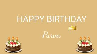 Happy Birthday Purva | Happy Birthday Wishes For P Alphabet Names