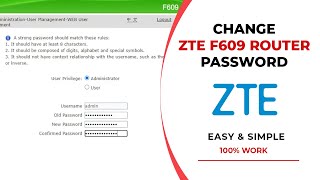 How To Change ZTE Router Password