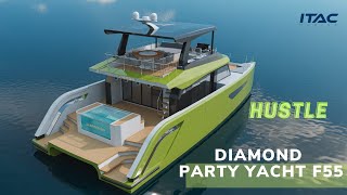 Diamond Party Boat F55, fluorescent green version!