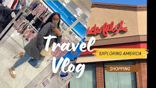 TRAVEL VLOG | I tried Chick-Fil-A for the first time + shopping + baby showe and more