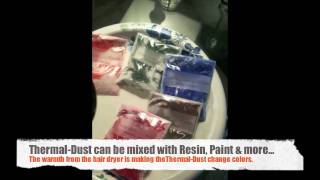 SolarColorDust.com - Thermal-Dust! Thermochromic Powder Pigment Demonstration