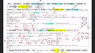 高職數學B【單元二】直線方程式(重點速讀)