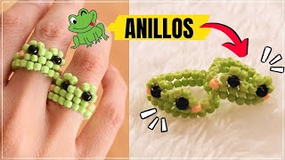 DIY 🐸 RANITA con MOSTACILLAS 🐸 paso a paso ✨ | DIY FROG RING | ANILLOS AESTHETIC