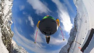 Terrain Park Skiing in Courmayeur, Italy, POV