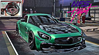 MERCEDES AMG GT CUSTOMIZATION AND GAMEPLAY | NEED FOR SPEED HEAT | PXN V9 STEERING WHEEL GAMEPLAY