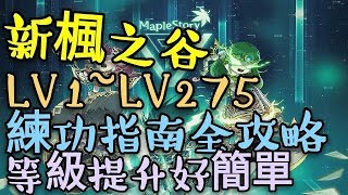 TMS【新楓之谷】Maplestory -LV10~LV275 練功指南全攻略! 等級提升好簡單~