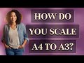 How do you scale A4 to A3?