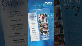 Oran Eugene Chaney Funeral Program Design Large Singe Fold