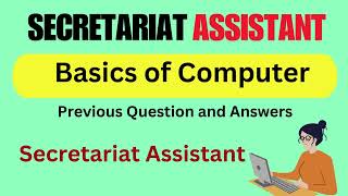 Basic of computer/Secretariate Assistant /Important question and answers in computer