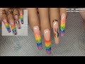 hard gel builder gel rainbow nails pride nails born pretty