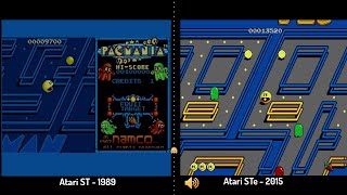 Pac-Mania Atari ST (1989) VS Atari STe (2015)