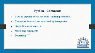 Comments in Python programming in Tamil