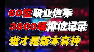 60位职业选手休赛期近4000把排位玩了什么？世界赛版本谁才是真神？