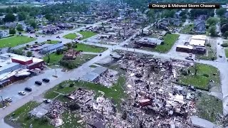 Drone video shows destruction, path of Greenfield, Iowa tornado