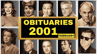 21 Famous Hollywood Celebrities and People We Lost in 2001 - Obituaries in FEBRUARY 2001