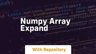 numpy array expand