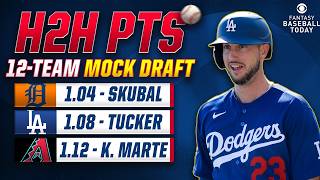 H2H Points DAILY 12-Team Full Mock Draft on ESPN I Fantasy Baseball Advice