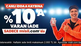 Canlı Bahis Kaybına %10’a Varan İade Sadece misli.com’da!