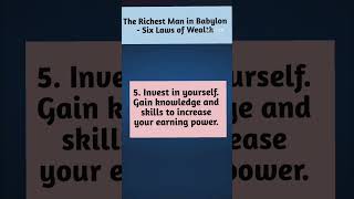 Six Laws Of Wealth according to The Richest Man in Babylon #shorts #finance