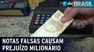 Notas falsas causam prejuízo milionário; saiba como diferenciar | SBT Brasil (27/01/23)