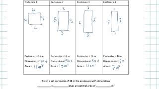 optimizing area and perimeter