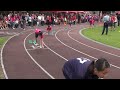 2014 05 03 玉成國小運動會 陳妍希 潘安廷 5年級女子組200m決賽