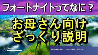 【2分でわかるフォートナイト】お母さんのために超簡単に要点を説明します！