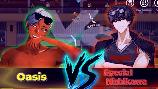 OASIS VS SPECIAL NISHIKAWA FULL GAMEPLAY !! The Spike volleyball 3×3 Vr 5.8.10