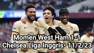 Momen West Ham 1-1 Chelsea Liga Inggris• 11/2/23 | #football #westham #chelsea #nocopyright