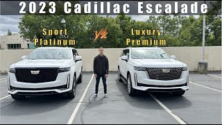 2023 Cadillac Escalade Sport Platinum vs Premium Luxury