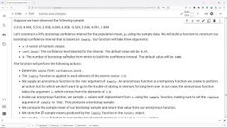 Bootstrap confidence interval example