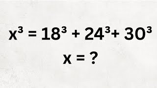 Three Cubes That Add Up to One Perfect Cube | Math Olympiad
