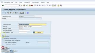 How to create Transaction code in SAP ABAP