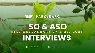 PARC Interviews | January 27 \u0026 28, 2025 | Question \u0026 Answers | NARC | SO | ASO | TAZ Vlogs