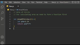 JavaScript Function to calculate Area of circle