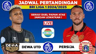 Jadwal Bri Liga 1 2025 Hari ini - Dewa united vs Persija - Head to head starting LINE - UP