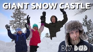 HOW TO BUILD A GIANT SNOW FORT! | DIY Dad