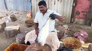 thol parai fish cutting by minnal raja|fish cutting skills