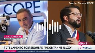 El significado de “merluzo”, el insulto que un periodista español realizó al Pdte. Boric