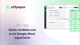 Pro Tipp: Daten via Make.com in ein Google Sheet exportieren