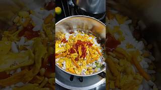 Jhin-jhina-jhin Bhelpuri - cooking evening snack at home (no music) #indian #food #desi #ytshorts