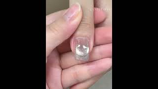 碎钻极光猫眼法式 美甲款式教程 CandyPaint Cat Eye Bijou Aurora French Nail Art Tutorial #nails #nailart #naildesign