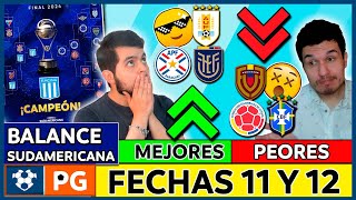 🔴PEORES/MEJORES SELECCIONES FECHAS 11/12 ELIMINATORIAS🔥BALANCE COPA SUDAMERICANA 2024🔥AB 4X40