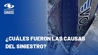 Video del momento exacto en el que helicóptero cayó sobre edificio en Medellín