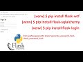 Flask Tutorial templates, webforms, database and user logins - Part 1