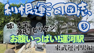 【利根運河図志③東武運河駅編】城に大学、源氏にビリケン！見どころてんこ盛り！東武運河駅周辺をゆらゆら散策