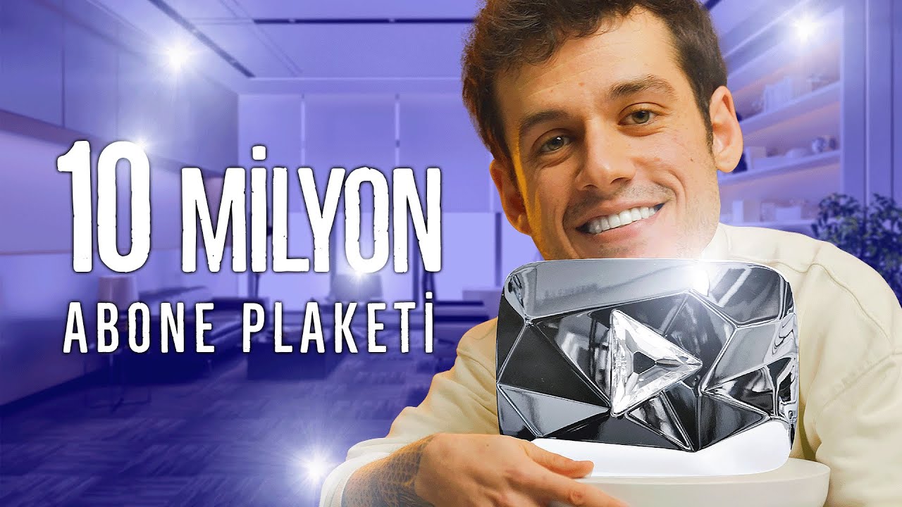 10 Mi̇lyon Abone özel Plaketi̇ Youtube