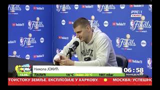 Nikola Jokic cestita Novaku Djokovicu i govori kako se pripremju za petu utakmicu sa Majamijem