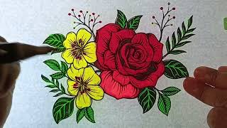 The 3-Color Art: Rose Tattoo